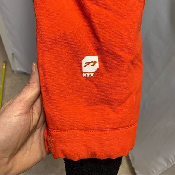 ORAGE youth unisex winter ski jacket hooded 14 XL orange light blue - Picture 5 of 15